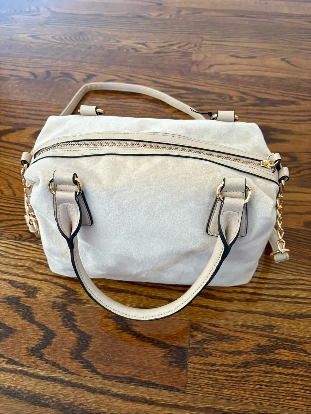 Juicy Couture Cream Logo Satchel Bag